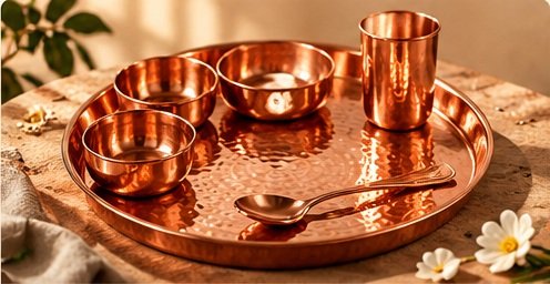 Signature Hammered Copper Serving Tray