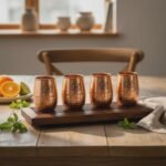 Copper Drinking Glass Set (4 Pcs)